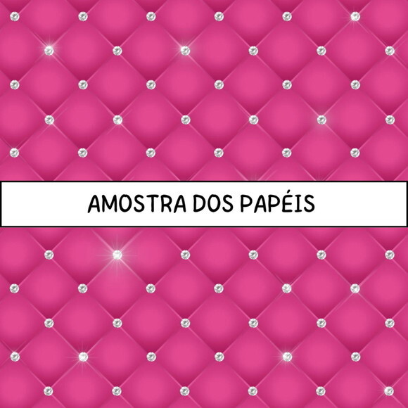 Papel Digital Almofada Pink - Diamond Tufted