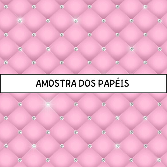 Papel Digital Almofada Pink - Diamond Tufted