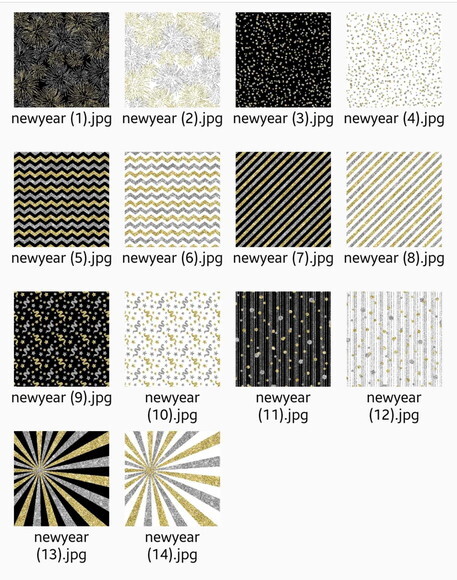 Papel Digital Ano Novo Glitter Jpg