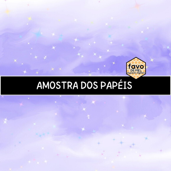 Papel Digital Aquarela Glitter | Fundo Aquarelado