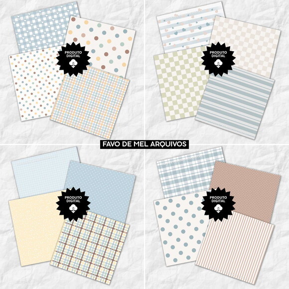 Papel Digital Baby Boy Cores Pastel Bebê Menino Jpg