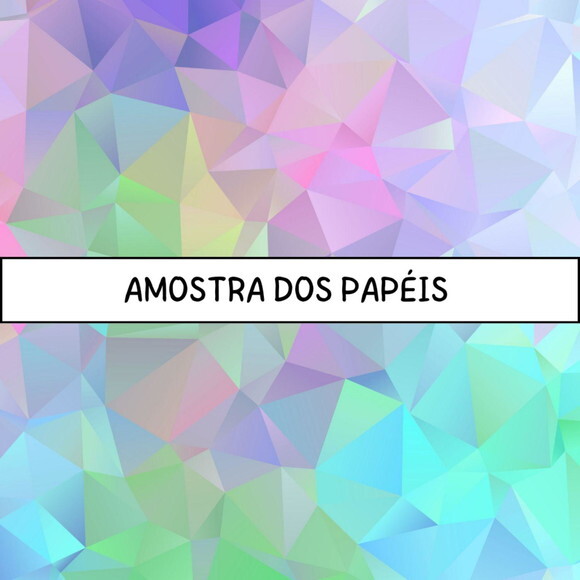Papel Digital Cristal Holográfico - Crystal Low Poly