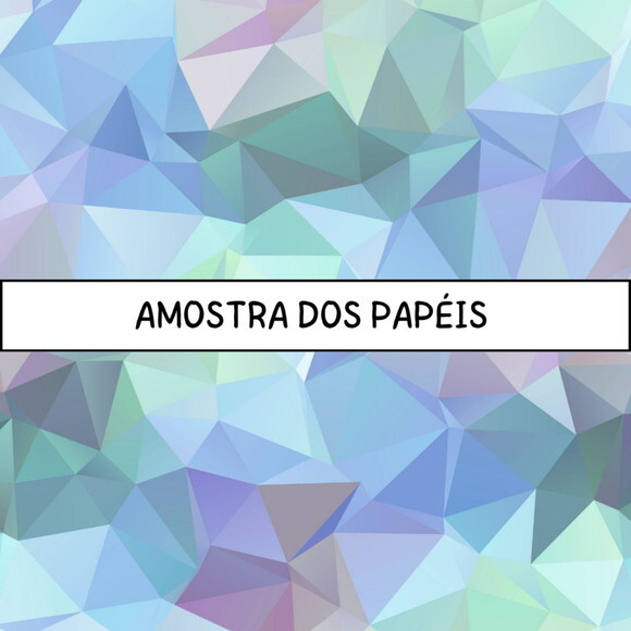Papel Digital Cristal Holográfico - Crystal Low Poly