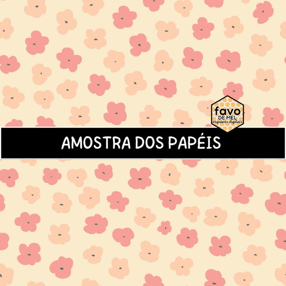 Papel Digital Estampa de Florzinhas - Floral Pattern