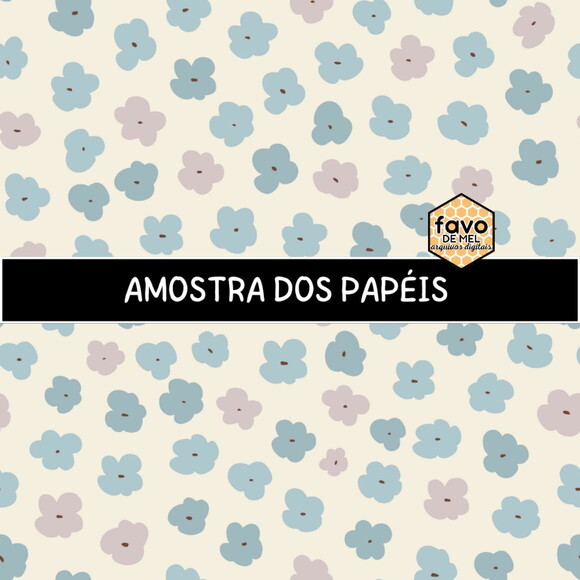Papel Digital Estampa de Florzinhas - Floral Pattern
