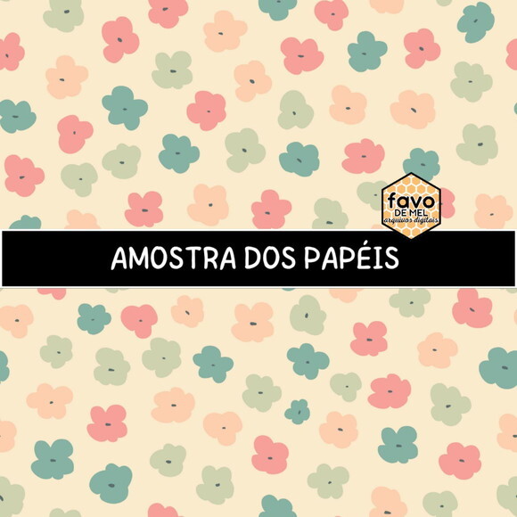 Papel Digital Estampa de Florzinhas - Floral Pattern