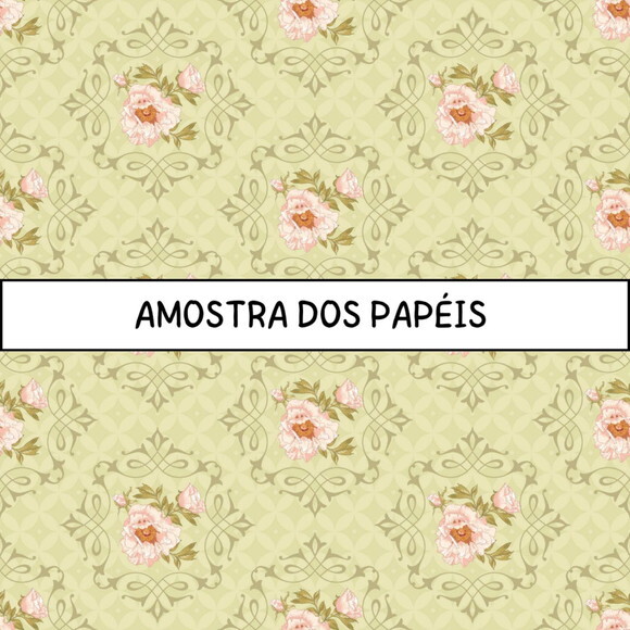 Papel Digital Floral Jardim Shabby Chic - Beautiful Garden