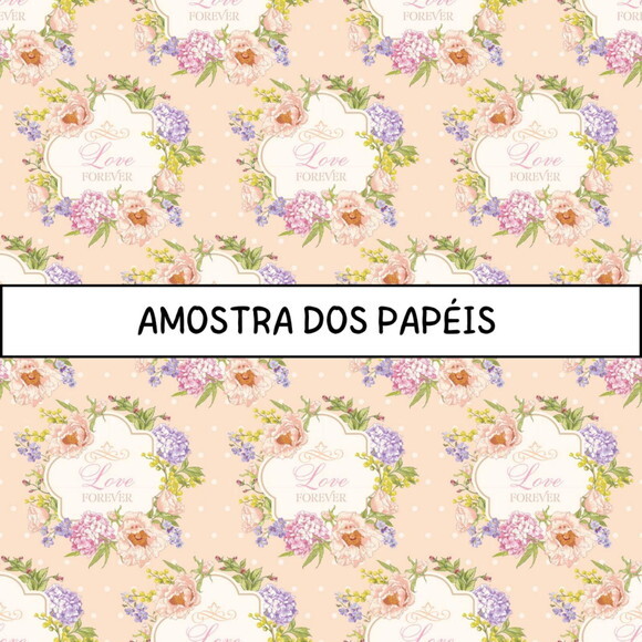Papel Digital Floral Jardim Shabby Chic - Beautiful Garden