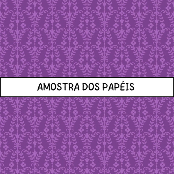 Papel Digital Floral Lilás e Roxo - Lovely Lilac