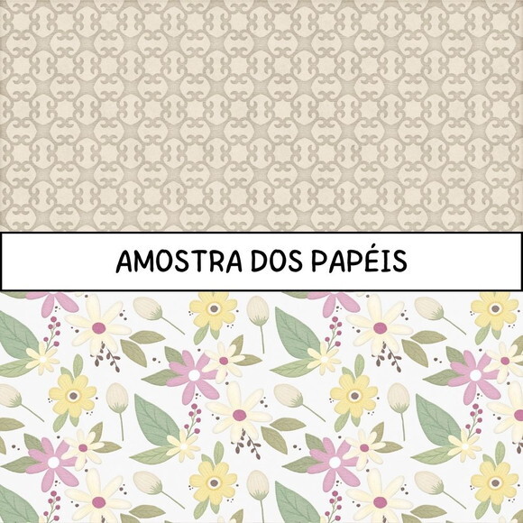Papel Digital Floral Suave - Flowers