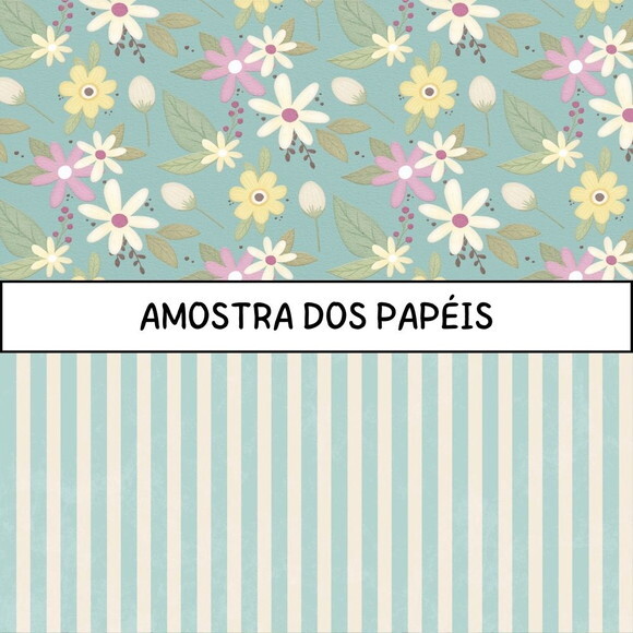 Papel Digital Floral Suave - Flowers
