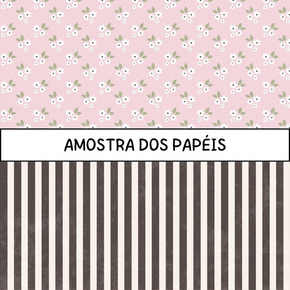 Papel Digital Floral Suave - Flowers