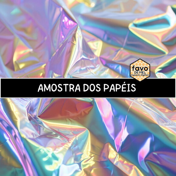 Papel Digital Foil Holográfico - Holographic Pattern