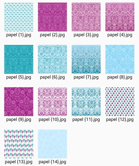 Papel Digital Frozen Glitter com Elementos Silhueta Jpg Png
