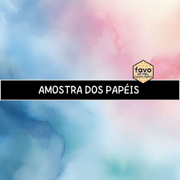 Papel Digital Fundo Aquarela - Dreamy Background