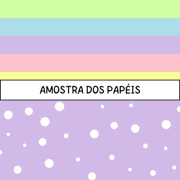 Papel Digital Happy - Neon Pastel Candy Color