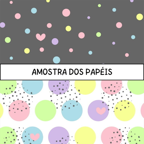 Papel Digital Happy - Neon Pastel Candy Color