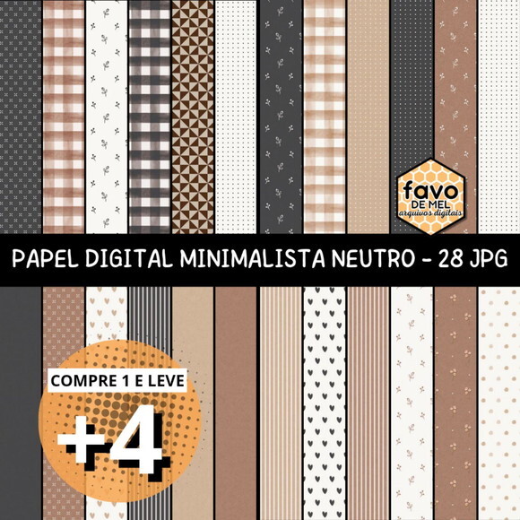 Papel Digital Minimalista Neutro