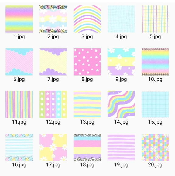 Papel Digital Neon Candy Color Jpg