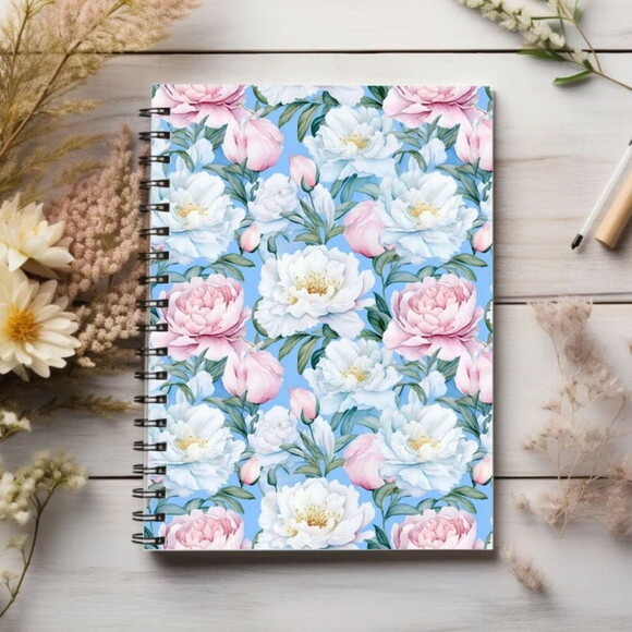 Papel Digital Rosa e Azul Floral - Rococo Pink And Blue