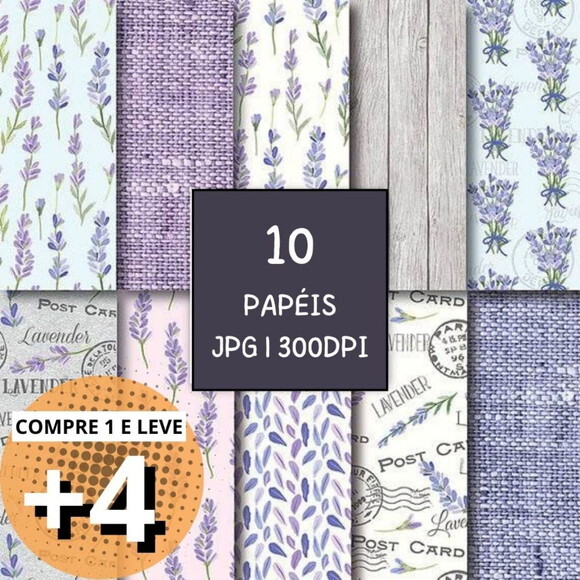 Papel Digital Shabby Chic 05 - Lavanda