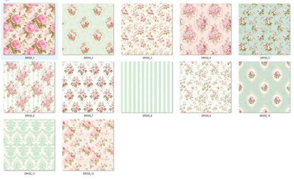Papel Digital Shabby Chic Floral Rosas Jpg