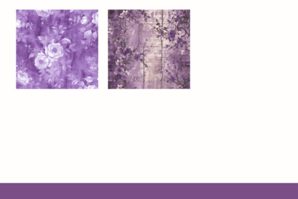 Papel Digital Shabby Chic Roxo Floral - Vintage Purple