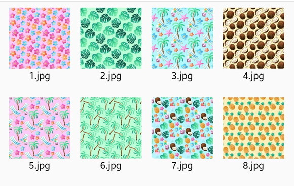 Papel Digital Tropical Verão Jpg (pague 1 Leve 5)