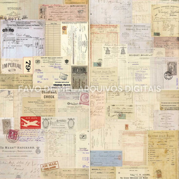Papel Digital Vintage #123 Colagem Antiga Scrapbook Jpg