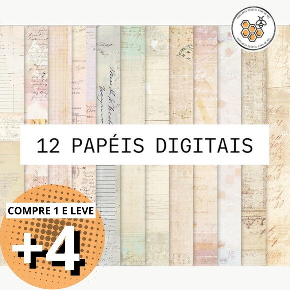 Papel Digital Vintage 07 Clean Tons Claros