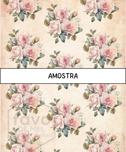 Papel Digital Vintage 102 - Tea In Bloom | Chá Floral