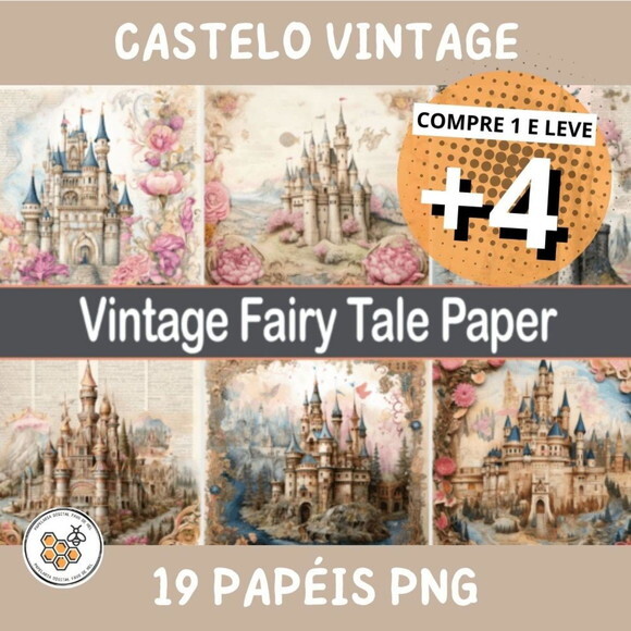 Papel Digital Vintage 26 - Castelo Antigo Medieval