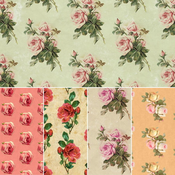 Papel Digital Vintage 34 - Rosas Vintage - Vanity Roses