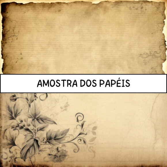 Papel Digital Vintage 47 - com Molduras - Paper Texture