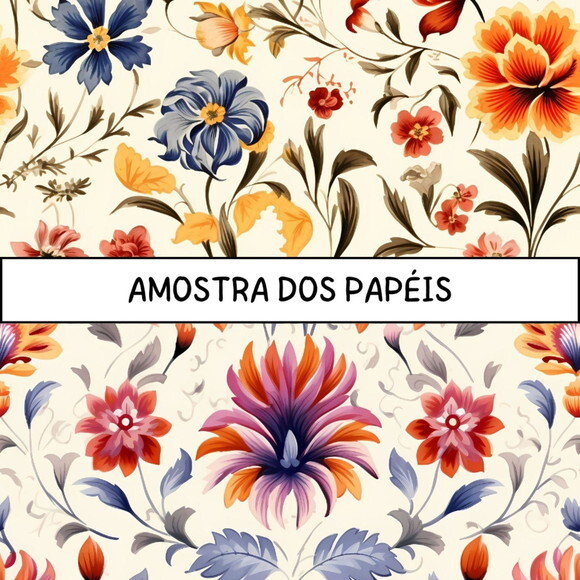 Papel Digital Vintage 49 - Floral - Florentine Papers