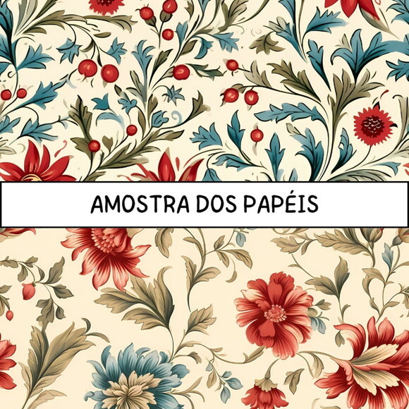 Papel Digital Vintage 49 - Floral - Florentine Papers