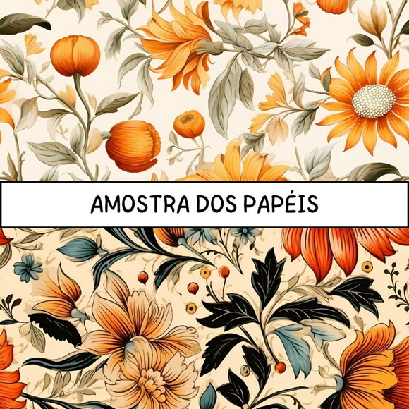 Papel Digital Vintage 49 - Floral - Florentine Papers