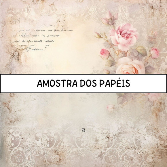 Papel Digital Vintage 50 - Shabby Roses
