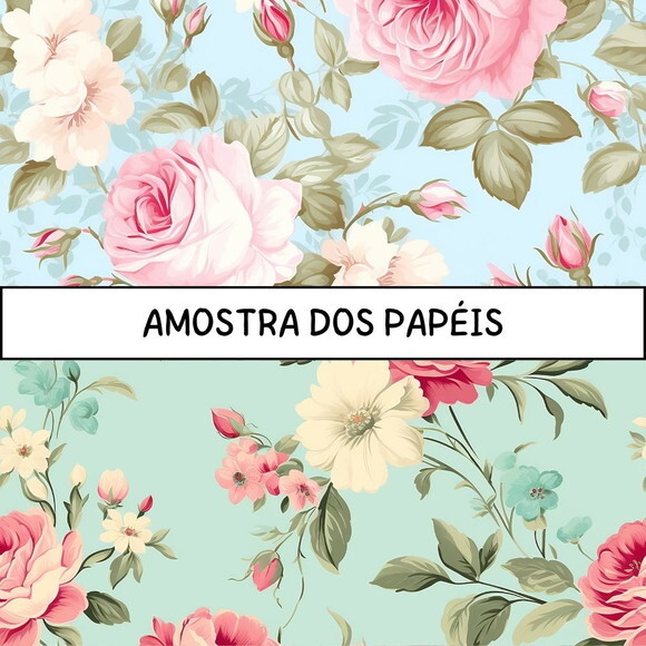 Papel Digital Vintage 52 - Floral