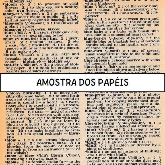 Papel Digital Vintage 56 - Páginas de Dicionário Inglês