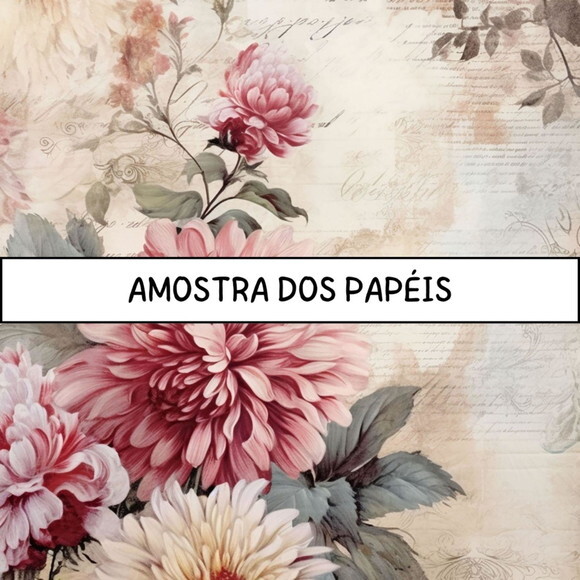 Papel Digital Vintage 65 - Shabby Rose Journal Pages