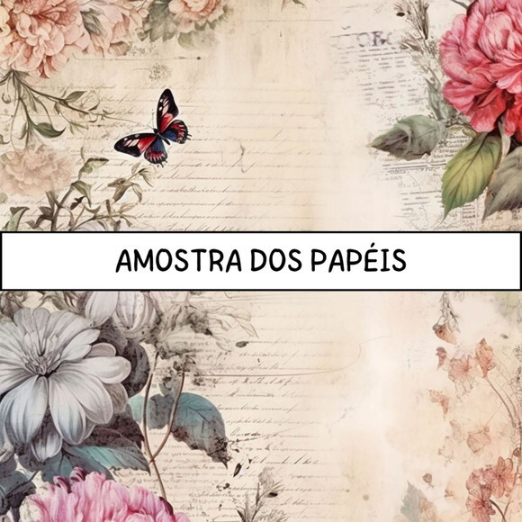 Papel Digital Vintage 65 - Shabby Rose Journal Pages