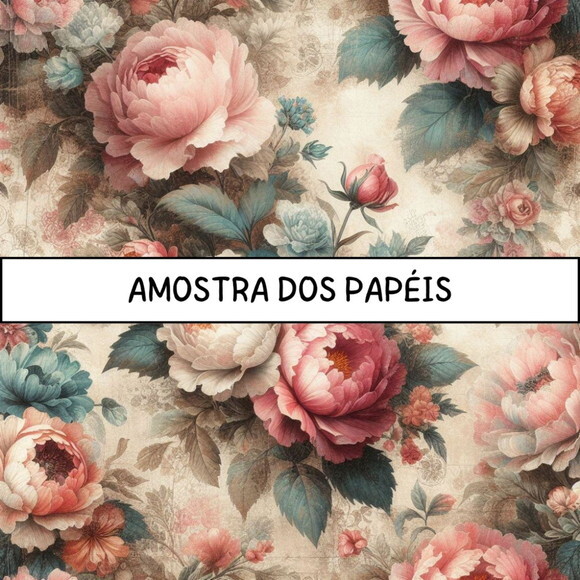 Papel Digital Vintage 70 - Roses Shabby Ia