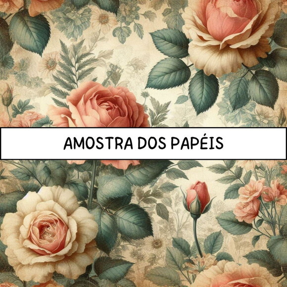 Papel Digital Vintage 70 - Roses Shabby Ia