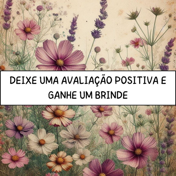 Papel Digital Vintage 71 - Flores do Campo Lavanda Girassol