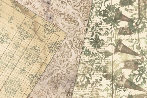 Papel Digital Vintage 72 - Sépia Ephemera