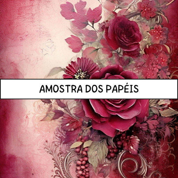 Papel Digital Vintage 85 - Roses Junk Journal 1