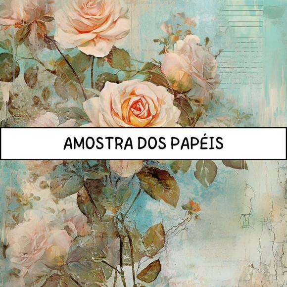 Papel Digital Vintage 87 - Roses Junk Journal 3