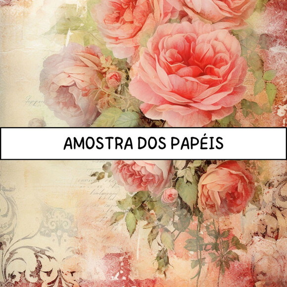 Papel Digital Vintage 86 - Roses Junk Journal 2