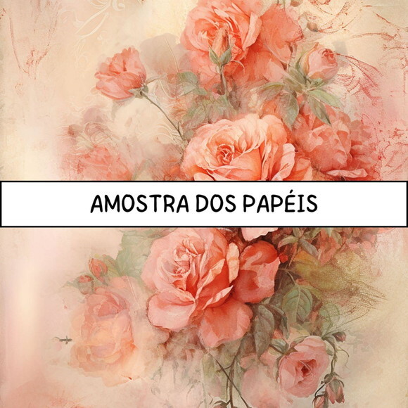 Papel Digital Vintage 86 - Roses Junk Journal 2
